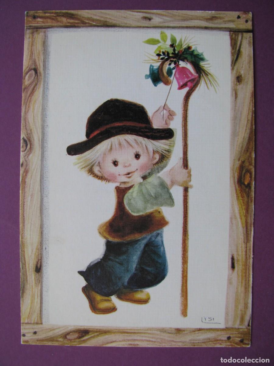 Postales: POSTAL DIPTICA DE IL. LISI MARTIN. BUSQUETS 02.02.115.1. 13X9 CM. ESCRITA 1975