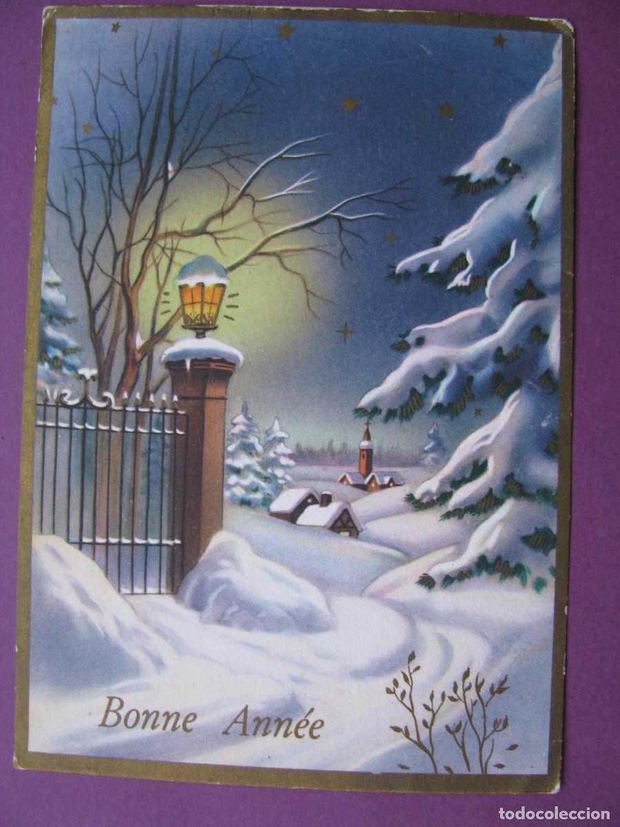 Postales: POSTAL DE NAVIDAD. BONNE ANN&Eacute;E. IMPRESO EN ITALIA. ESCRITA
