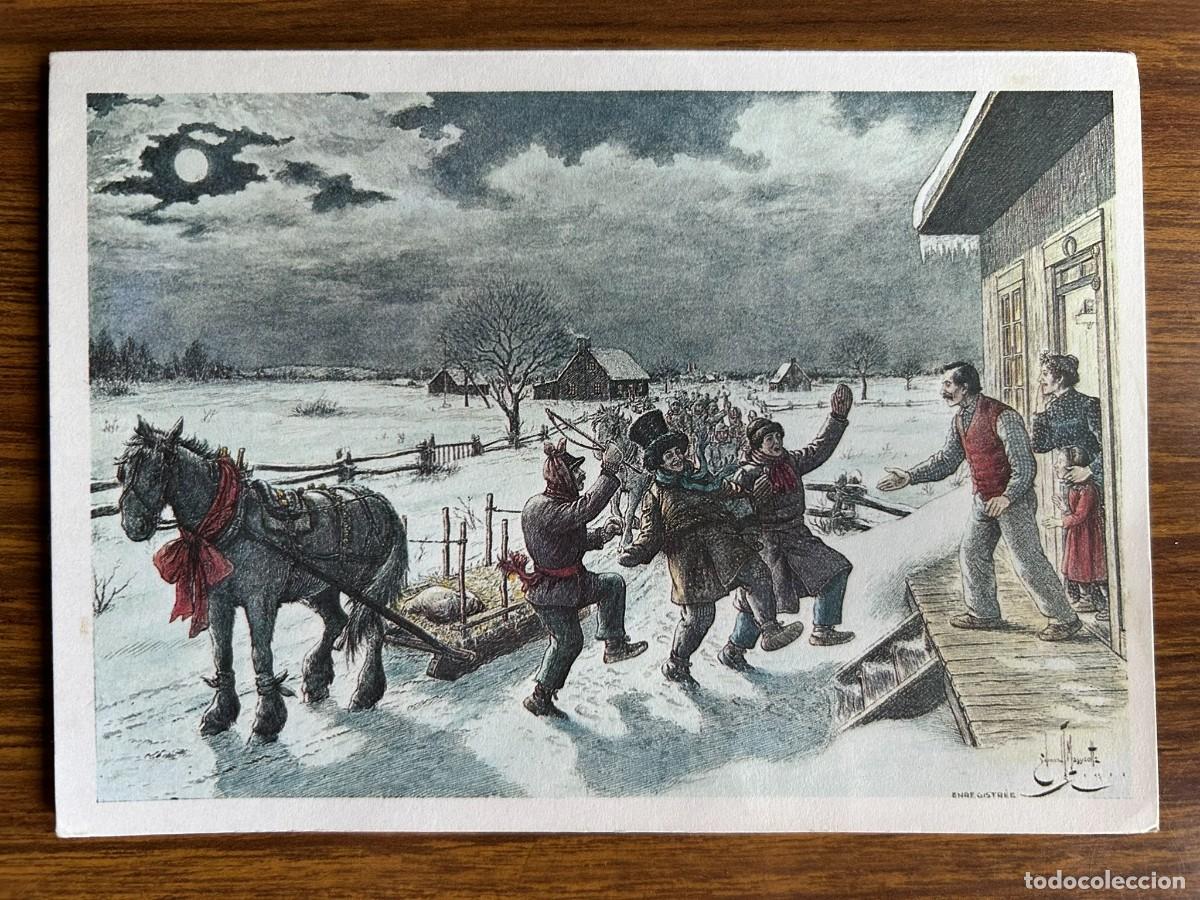 Postales: CHRISTMAS UNICEFF - MARDI-GRAS IN THE COUNTRY 1911 E. J. MASSICOTTE - CANADA - MUS&Eacute;E DU QU&Eacute;BEC
