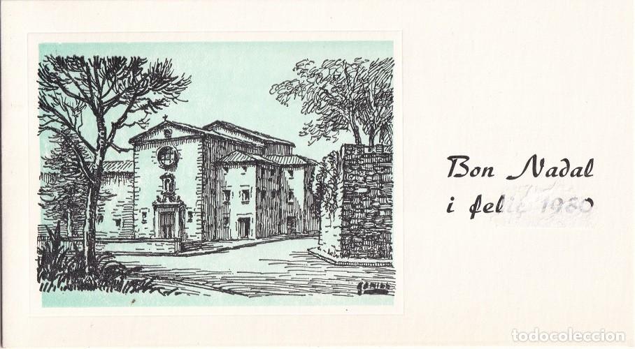 Postales: Antigua felicitaci&oacute;n navide&ntilde;a en catal&aacute;n Vic 1979 - 1980 - El convent de Santa Teresa
