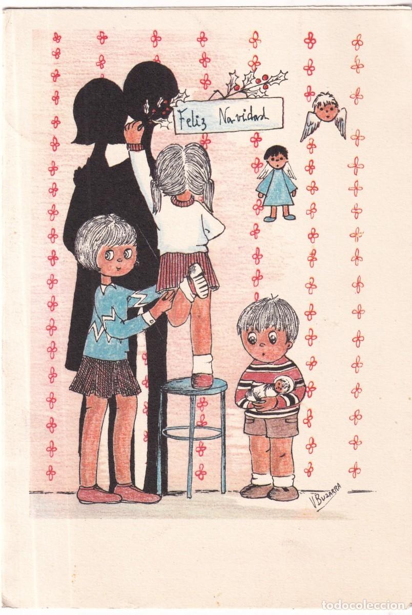 Postales: Curiosa felicitaci&oacute;n de navidad. Ilustrador V. Buzarra. Serie L 953 Eset Vitoria. 16 x 11 cm