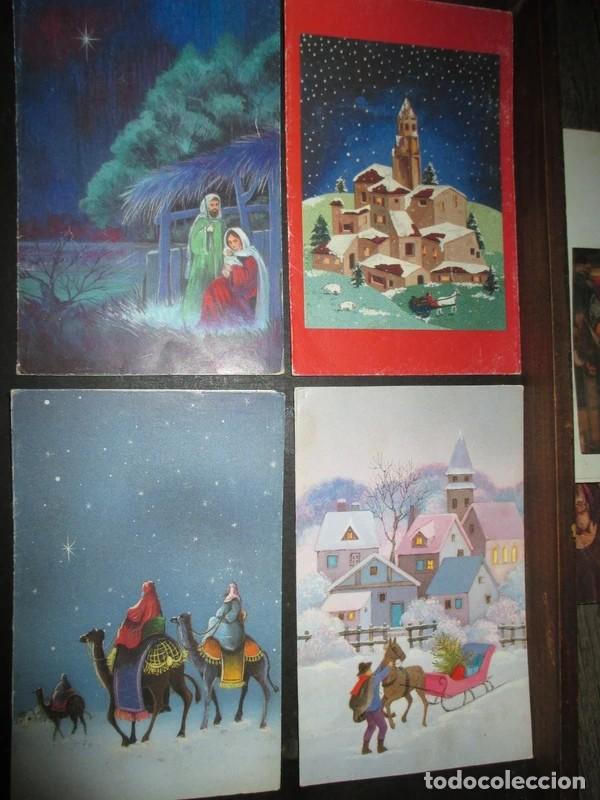 Postales: 778- Lote 4 Postales Navide&ntilde;as Vintage Ortiz - Pueblos Nevados, Nacimiento y Reyes Magos (Sin Escrib
