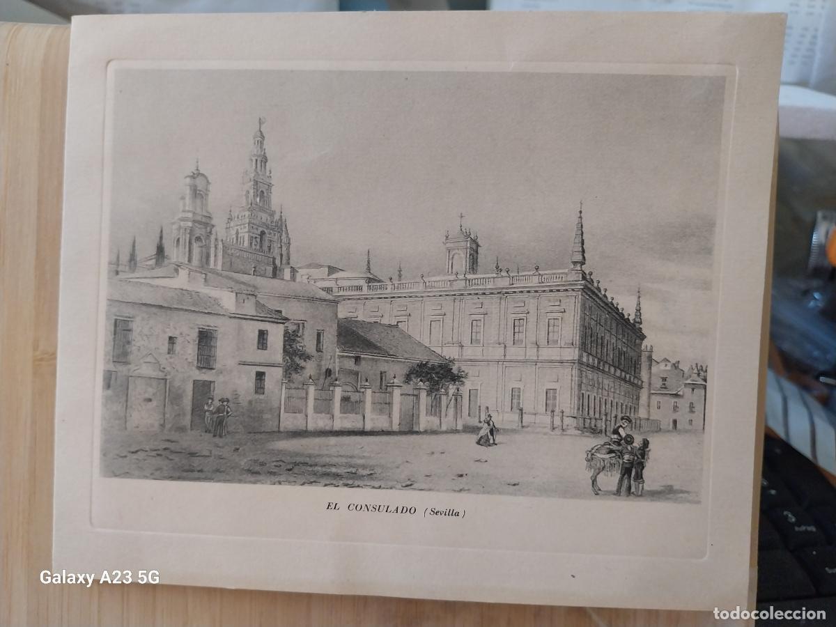 Postales: GRABADO FELICITACION NAVIDAD DIPTICO CONSULADO SEVILLA 16X13.2CMS ESCRITA A&Ntilde;O 1952