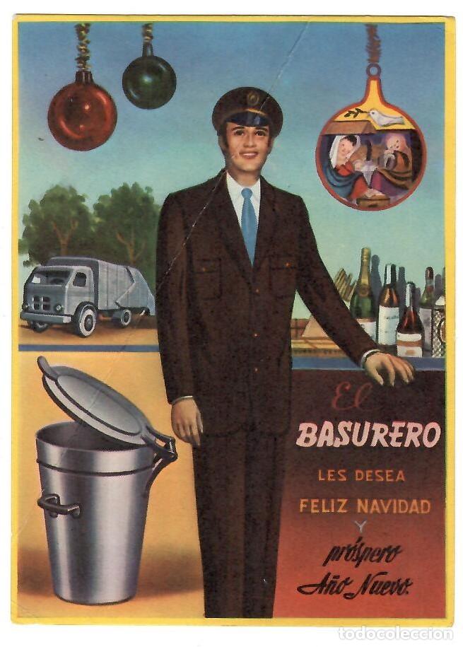 Postales: EL BASURERO LE DESEA FELIZ NAVIDAD Y A&Ntilde;O NUEVO / 1972