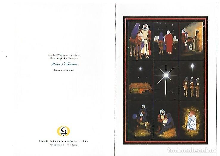 Postales: &rdquo; MOSAICO NAVIDE&Ntilde;O &rdquo;, ORIGINAL PINTADO CON LA BOCA.- OFERTA (OFERTA 3X2)