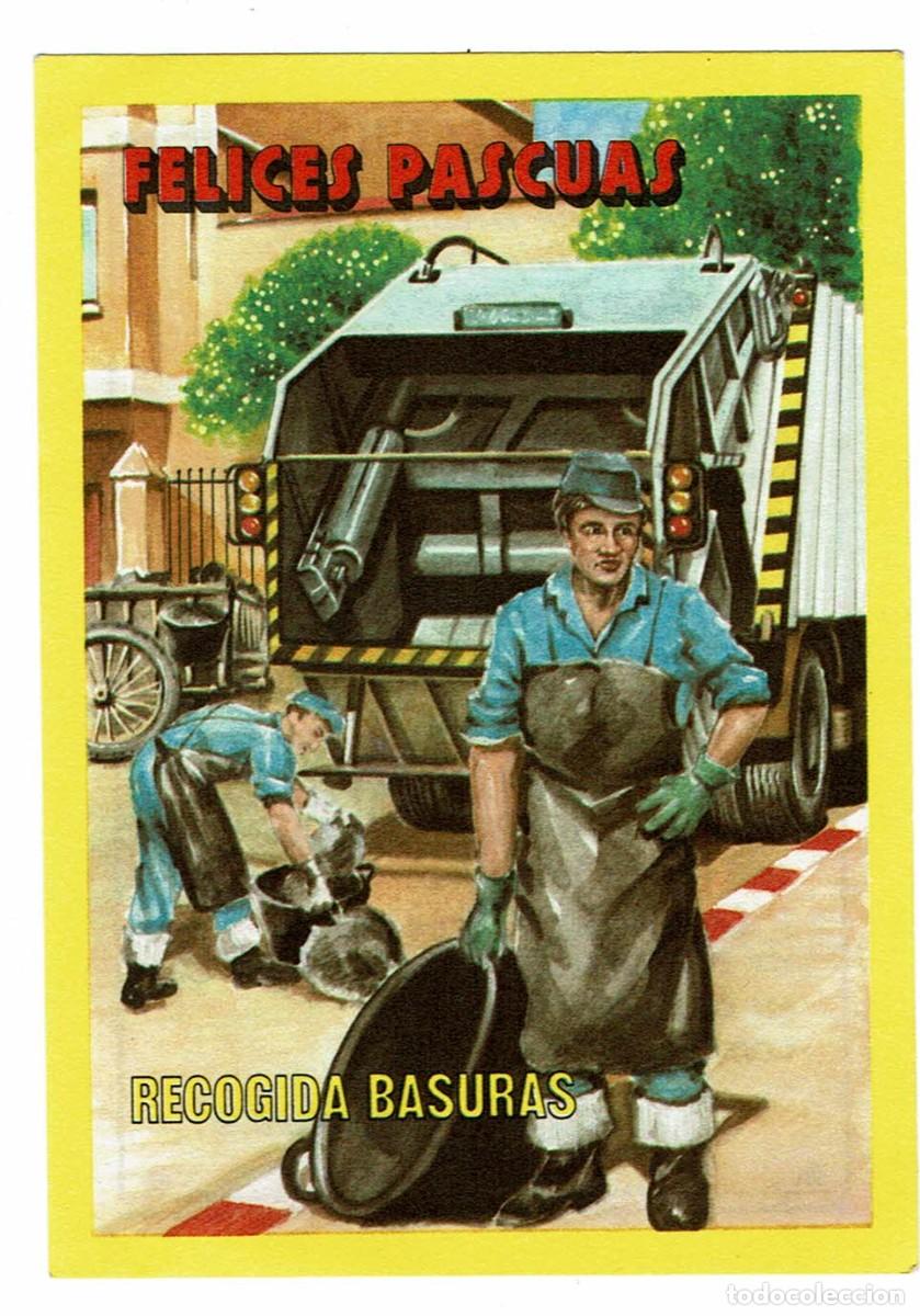 Postales: Felices Pascuas / Recogida basuras / Felicitaci&oacute;n Navidad El Basurero