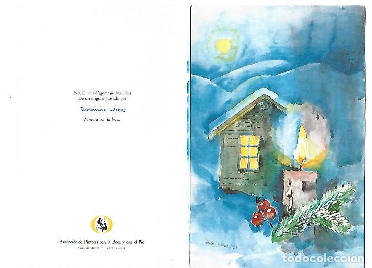 Postales: &rdquo; ALEGORIA DE NAVIDAD &rdquo; - ORIGINAL PINTADO CON LA BOCA.- (OFERTA 3X2), LLEVA 3 Y PAGA 2