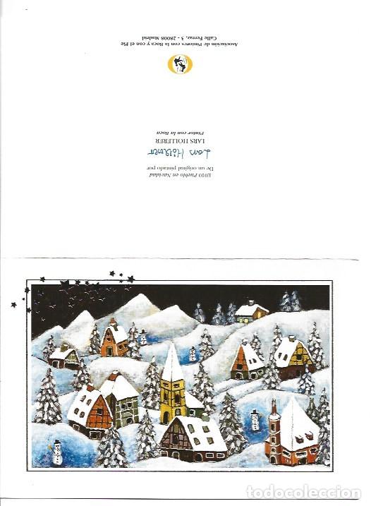 Postales: &rdquo; PUEBLO EN NAVIDAD &rdquo; - ORIGINAL PINTADO CON LA BOCA.- (OFERTA 3X2), LLEVA 3 Y PAGA 2