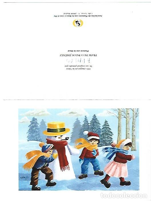 Postales: &rdquo; JUEGOS EN LA NIEVE &rdquo; - ORIGINAL PINTADO CON LA BOCA.- (OFERTA 3X2), LLEVA 3 Y PAGA 2