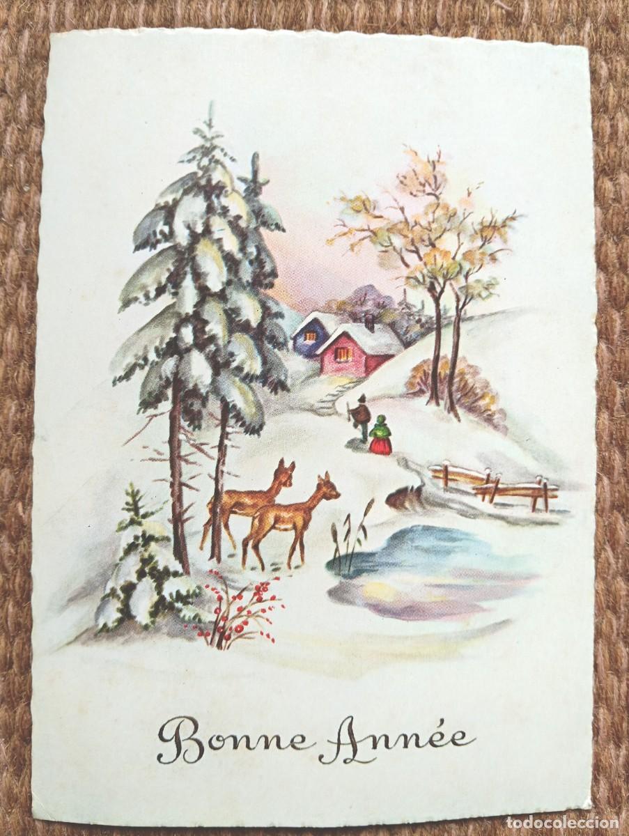 Postales: TARJETA DE NAVIDAD CON PAISAJE NAVIDE&Ntilde;O