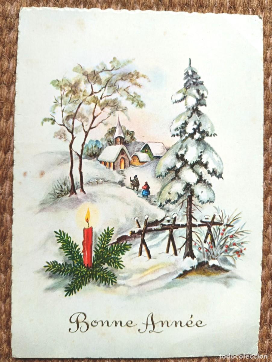 Postales: TARJETA DE NAVIDAD CON PAISAJE NAVIDE&Ntilde;O