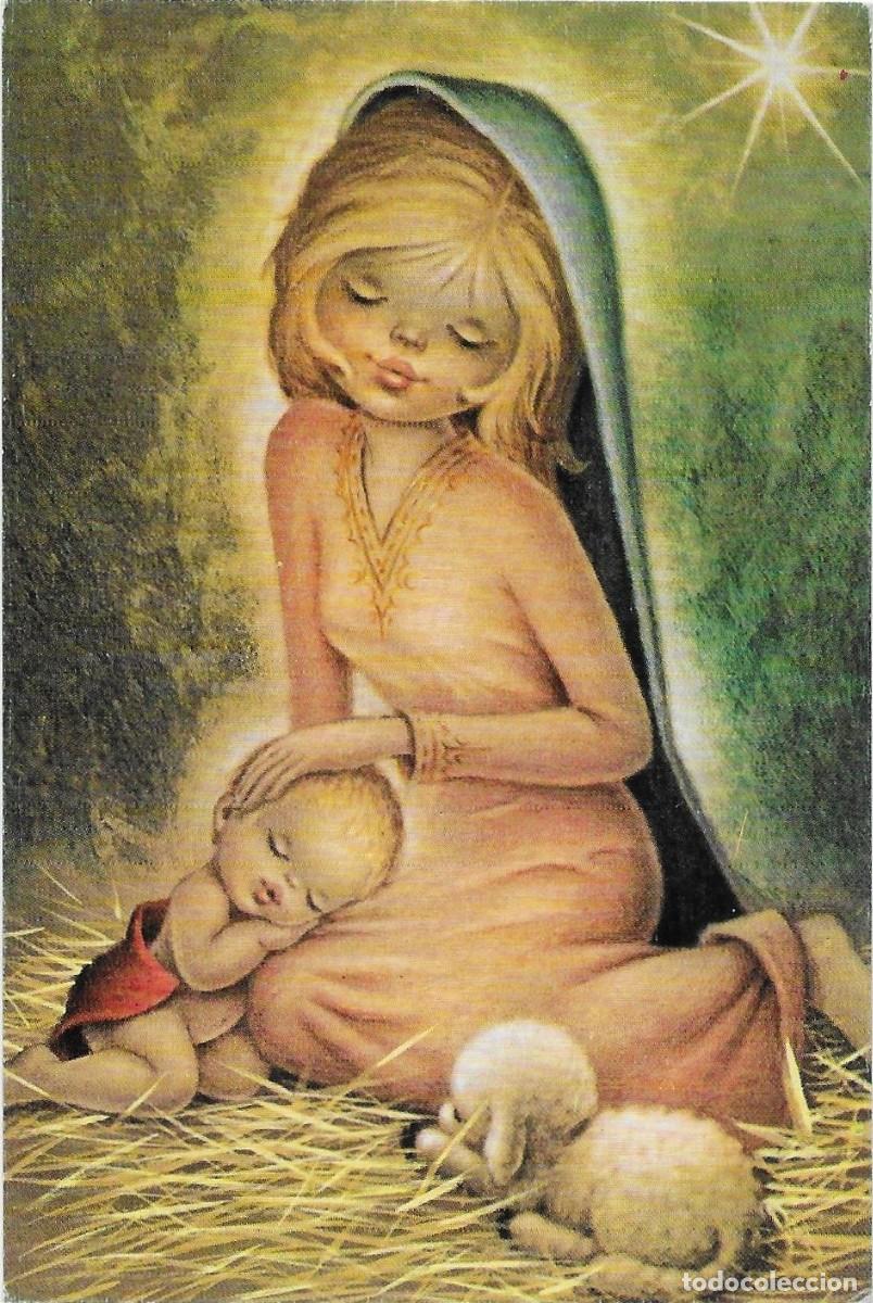 Postales: 7392P - ALTARRIBA - LA VIRGEN MIMANDO AL NI&Ntilde;O - 12X8 CM - DATA 1989