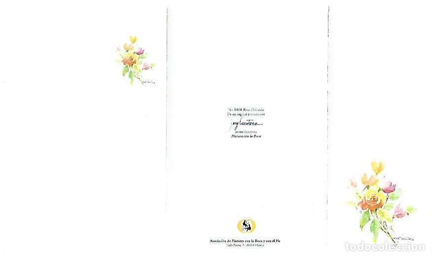 Postales: &rdquo; ROSAS DELICADAS &rdquo; - ORIGINAL PINTADO CON LA BOCA.- (OFERTA 3X2), LLEVA 3 Y PAGA 2