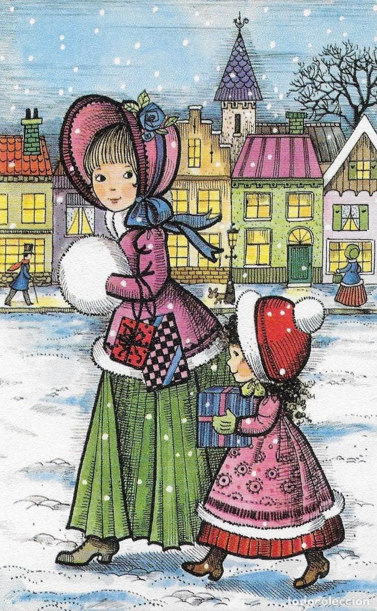 Postales: 7311Q -MARY MAY - UN PASEO NAVIDE&Ntilde;O- PAGSA COLECCI&Oacute;N PERLA 2A 6720.B- DIPTICA 13,5X8,5 CM
