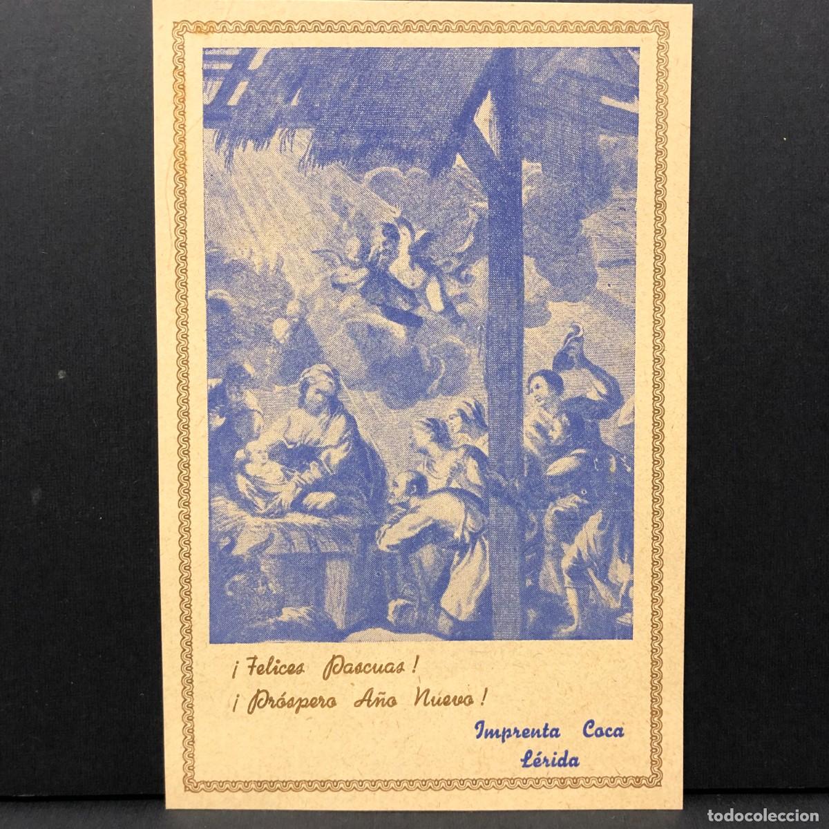 Postales: FELICITACI&Oacute;N NAVIDE&Ntilde;A - IMPRENTA COCA - L&Eacute;RIDA - A&Ntilde;OS 50 - RAR&Iacute;SIMA / 364