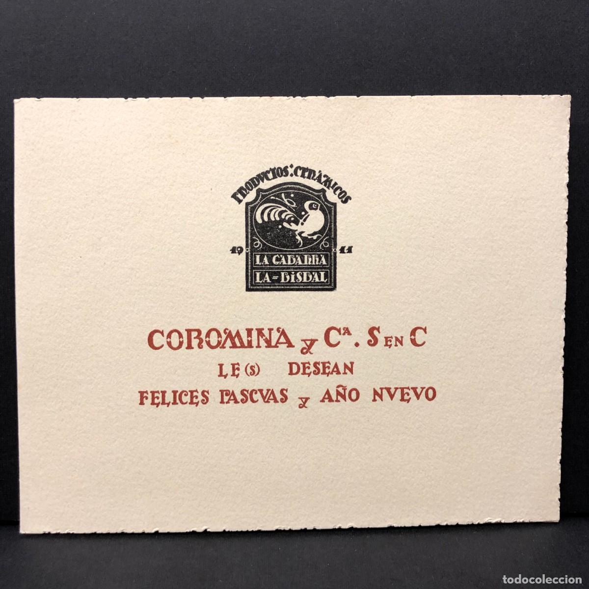 Postales: FELICITACI&Oacute;N NAVIDE&Ntilde;A - COROMINA - LA GABARRA - LA BISBAL - PRODUCTOS CER&Aacute;MICOS - RAR&Iacute;SIMA / 390