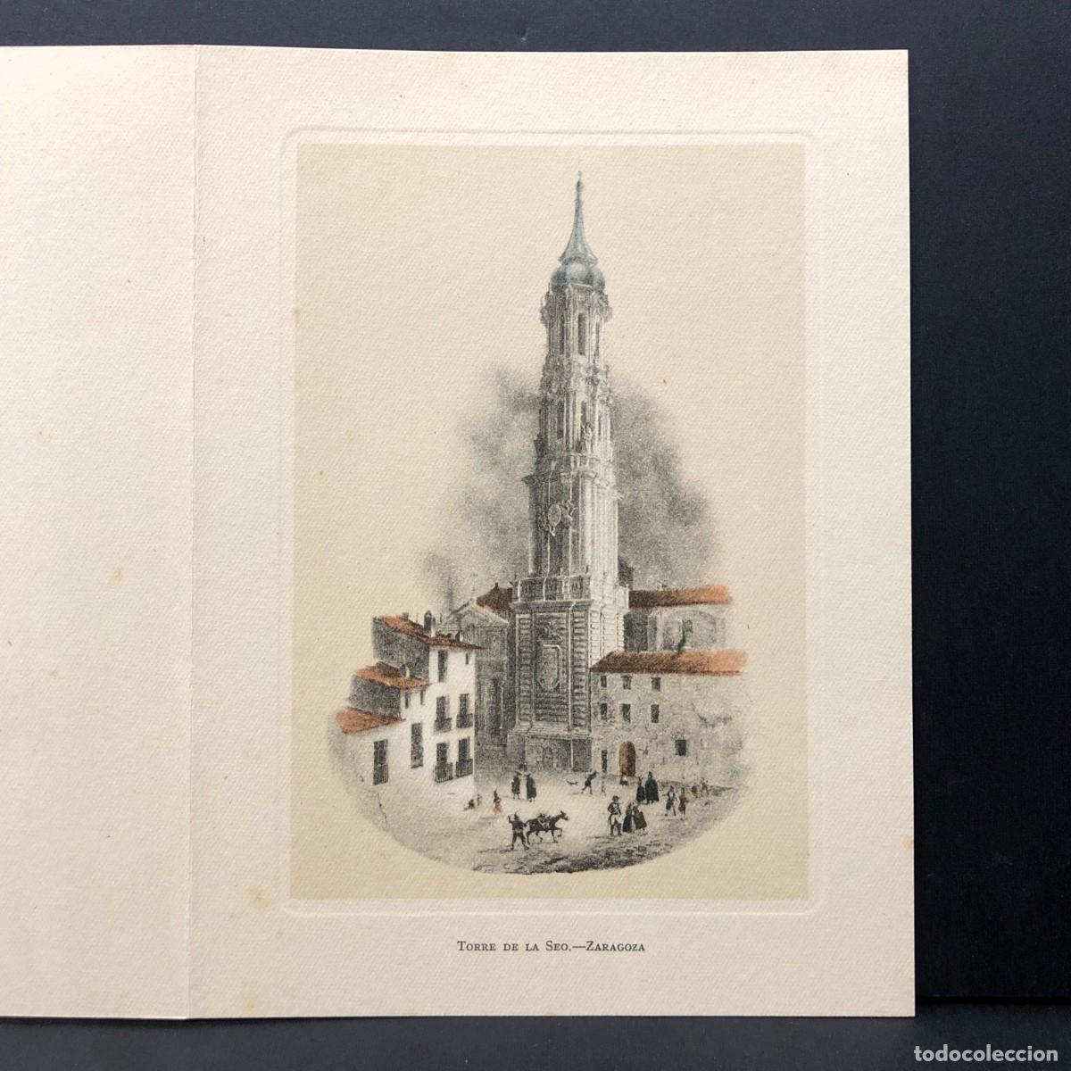 Postales: FELICITACI&Oacute;N NAVIDE&Ntilde;A - EL BANCO DE ARAG&Oacute;N - 1951-1952 - TORRE DE LA SEO - ZARAGOZA / 394
