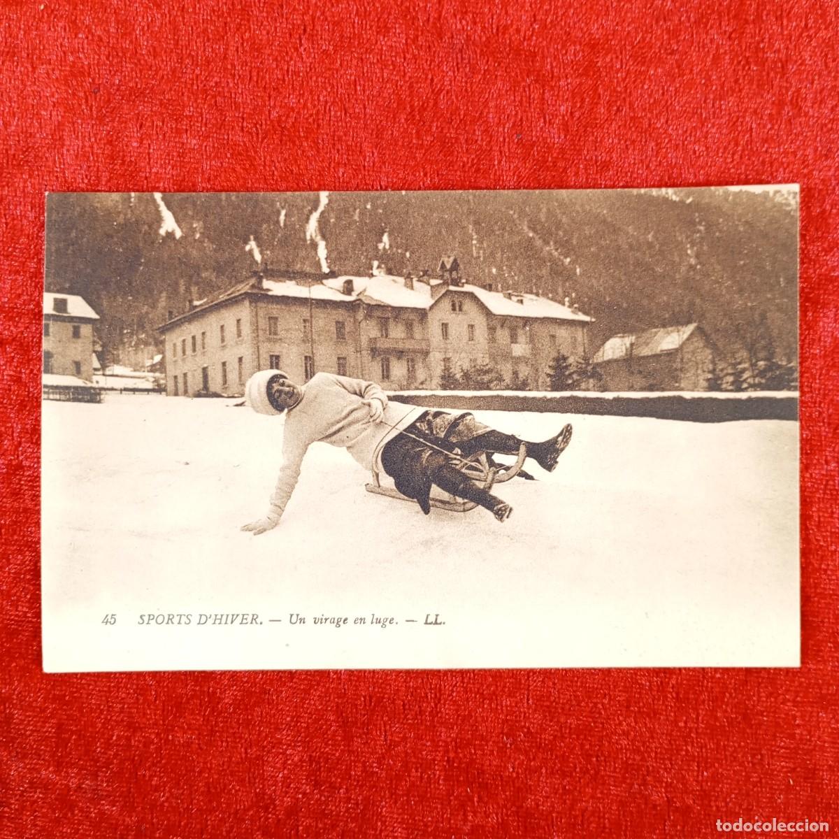 Postales: POSTAL - SPORTS D'HIVER - 45 - UN VIRAGE EN LUGE - TRINEO - NIEVE - NEVADO - RAR&Iacute;SIMA / 799