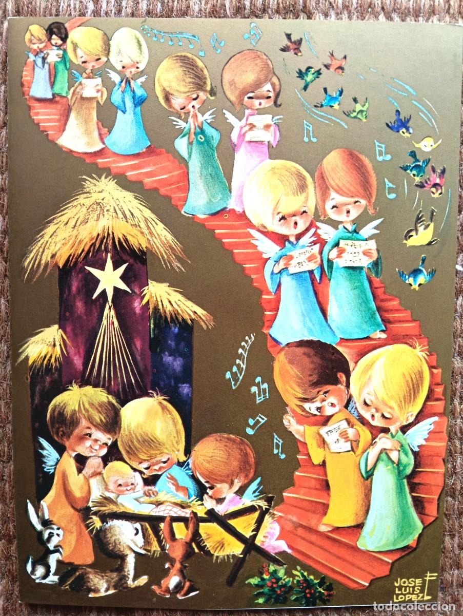 Postales: TARJETA DE NAVIDAD - BELEN - NACIMIENTO - ILUSTRACION JOSE LUIS LOPEZ