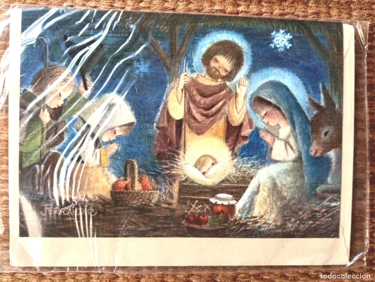 Postales: FERRANDIZ - TARJETA DE NAVIDAD PRECINTADA + SOBRE ORIGINAL - BELEN - NACIMIENTO