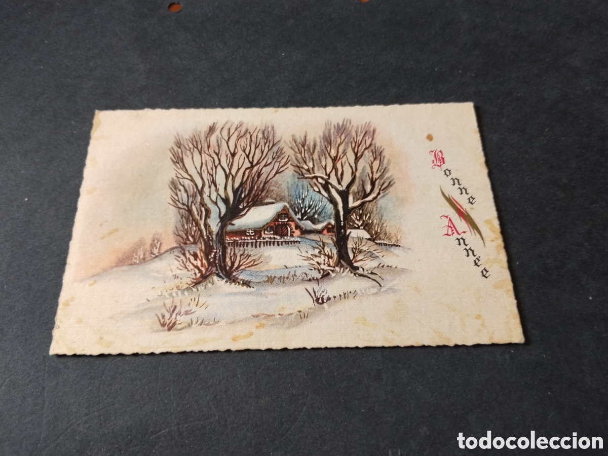 Postales: Postal feliz A&ntilde;o nuevo dibujo caba&ntilde;a