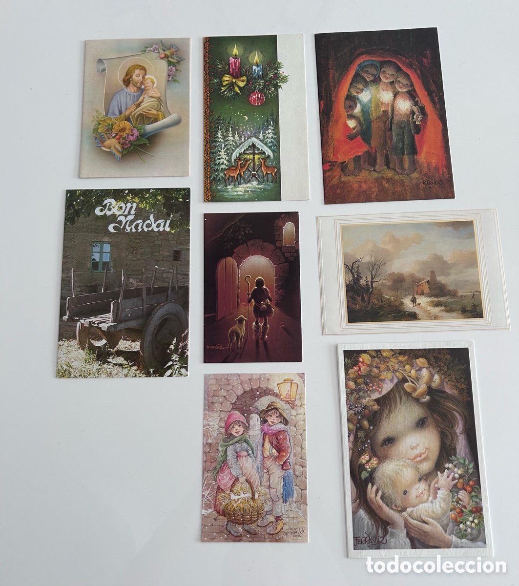 Postales: LOTE 8 ANTIGUAS POSTALES NAVIDE&Ntilde;AS. NAVIDAD
