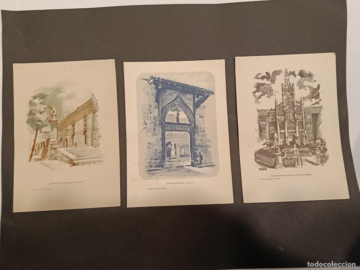 Postales: Lote 3 Antiguas Felicitaciones Navidad Bichorm 1956-1959 - Colecci&oacute;n Art&iacute;stica Hospitales &Uacute;beda Vale