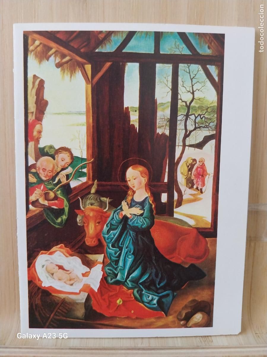 Postales: NAVIDAD PESEBRE DIPTICO CIRCULADA A&Ntilde;O 1966 14X10.5CMS ORIGINAL