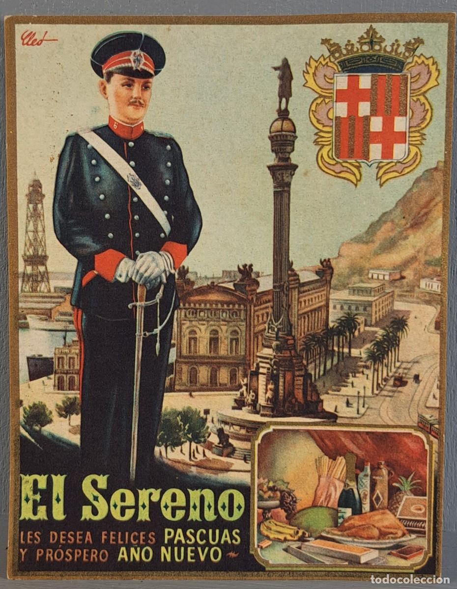 Postales: Felicitaci&oacute;n navide&ntilde;a &ldquo;El Sereno&rdquo; Barcelona a&ntilde;os 40&ndash;50
