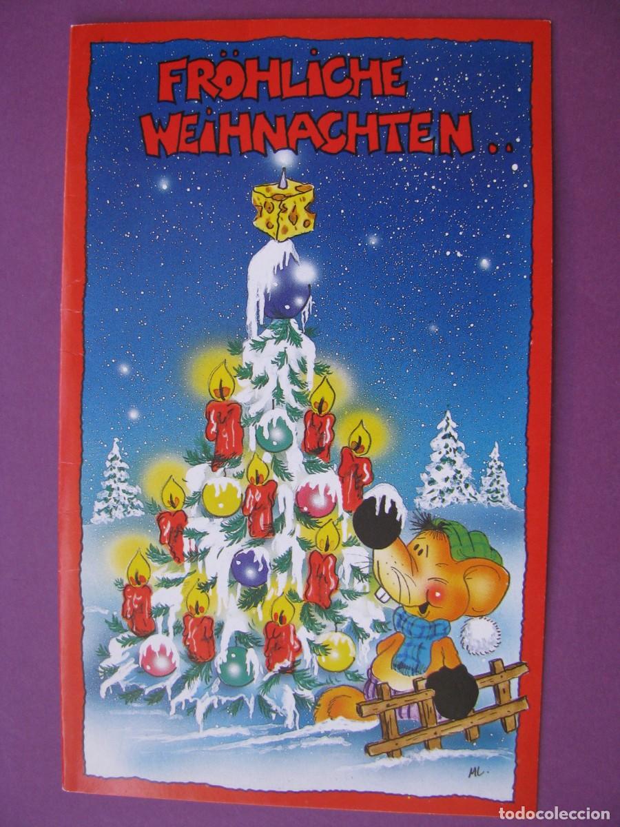 Postales: POSTAL DIPTICA DE NAVIDAD. ALEMANIA. 19X11,5 CM ESCRITA A&Ntilde;OS 90
