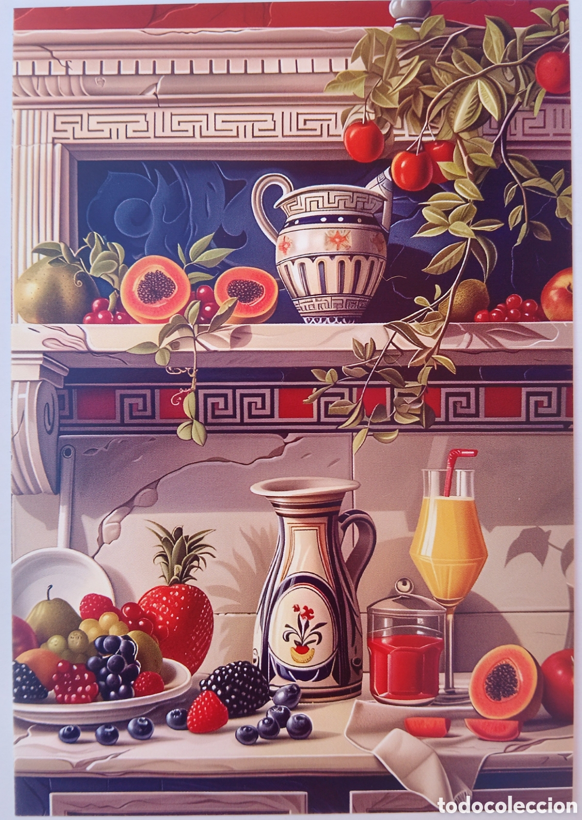 Postales: POSTAL - DETALLE COCINA GRIEGA - ESTILO ANTIGUO