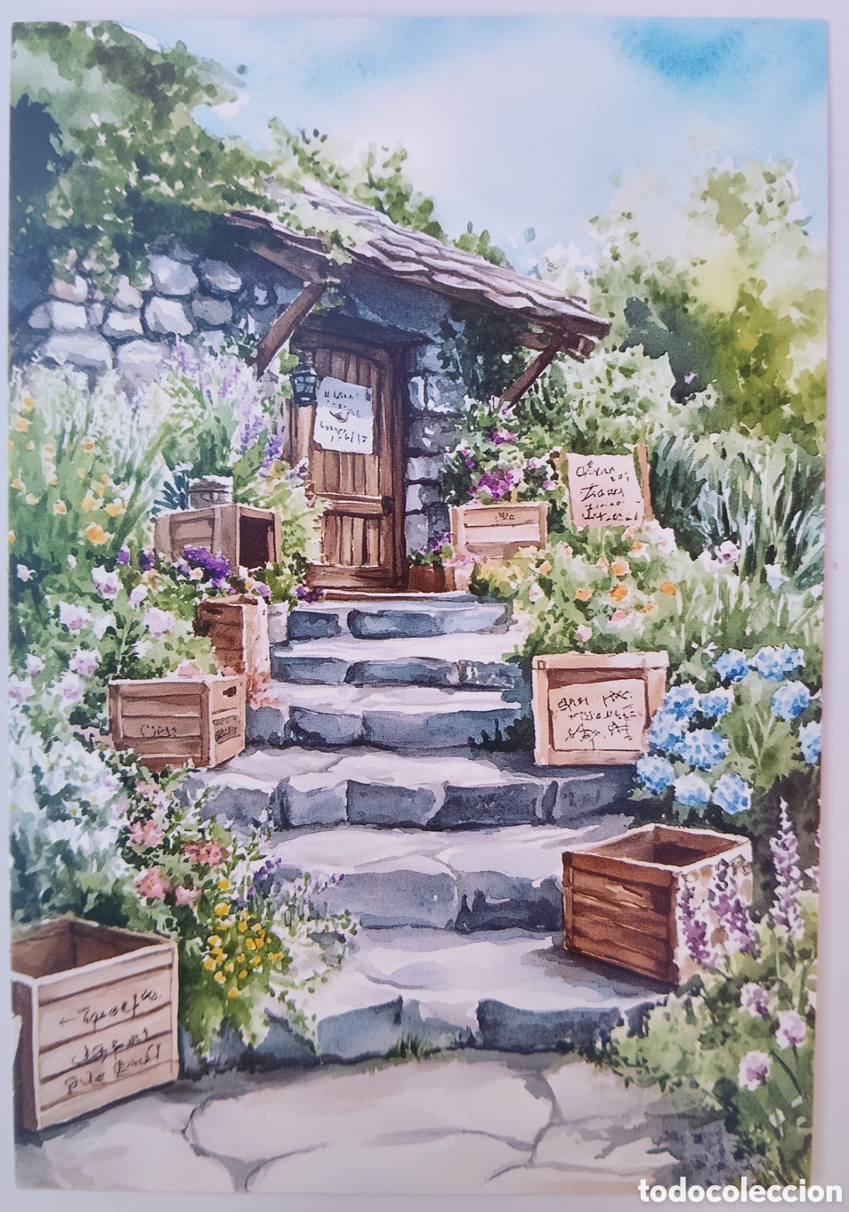 Postales: POSTAL - CASA ESCALERAS FLORES - ESTILO ANTIGUO