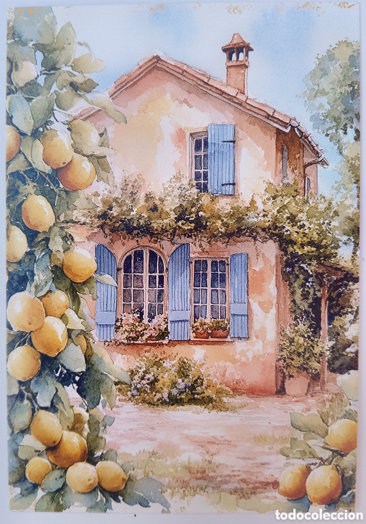 Postales: POSTAL - CASA MEDITERR&Aacute;NEA LIMONES - ESTILO ANTIGUO