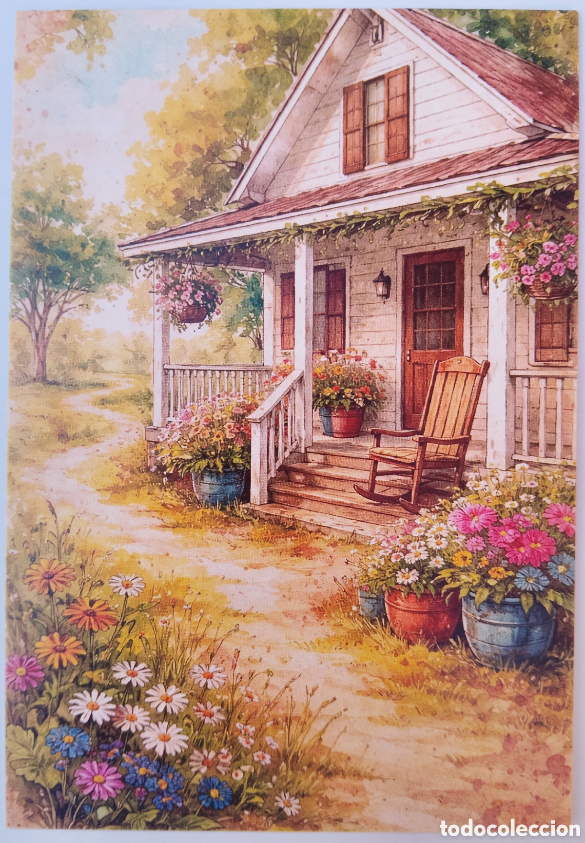 Postales: POSTAL - CASA PORCHE FLORES - ESTILO ANTIGUO