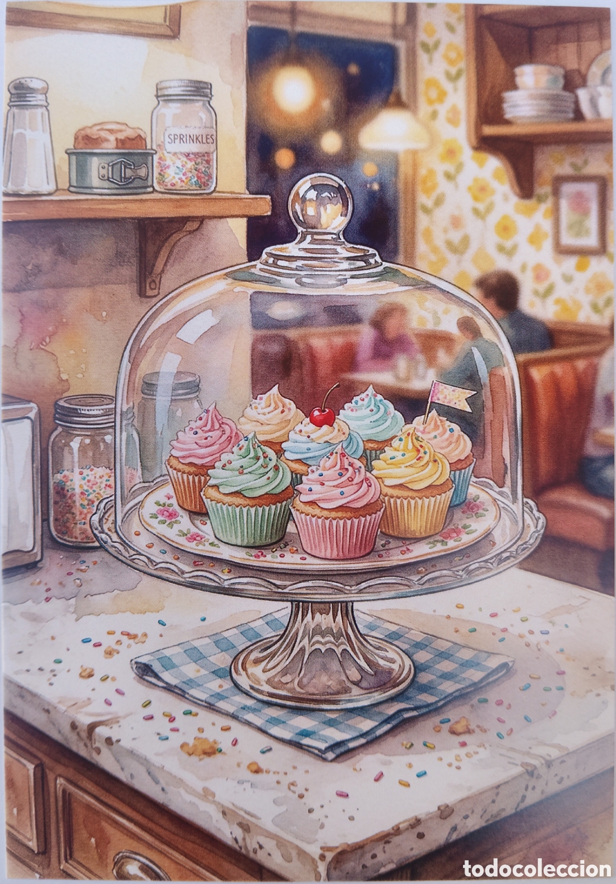 Postales: POSTAL - DETALLE CAFETER&Iacute;A DULCES MUFFINS MAGDALENAS - ESTILO ANTIGUO