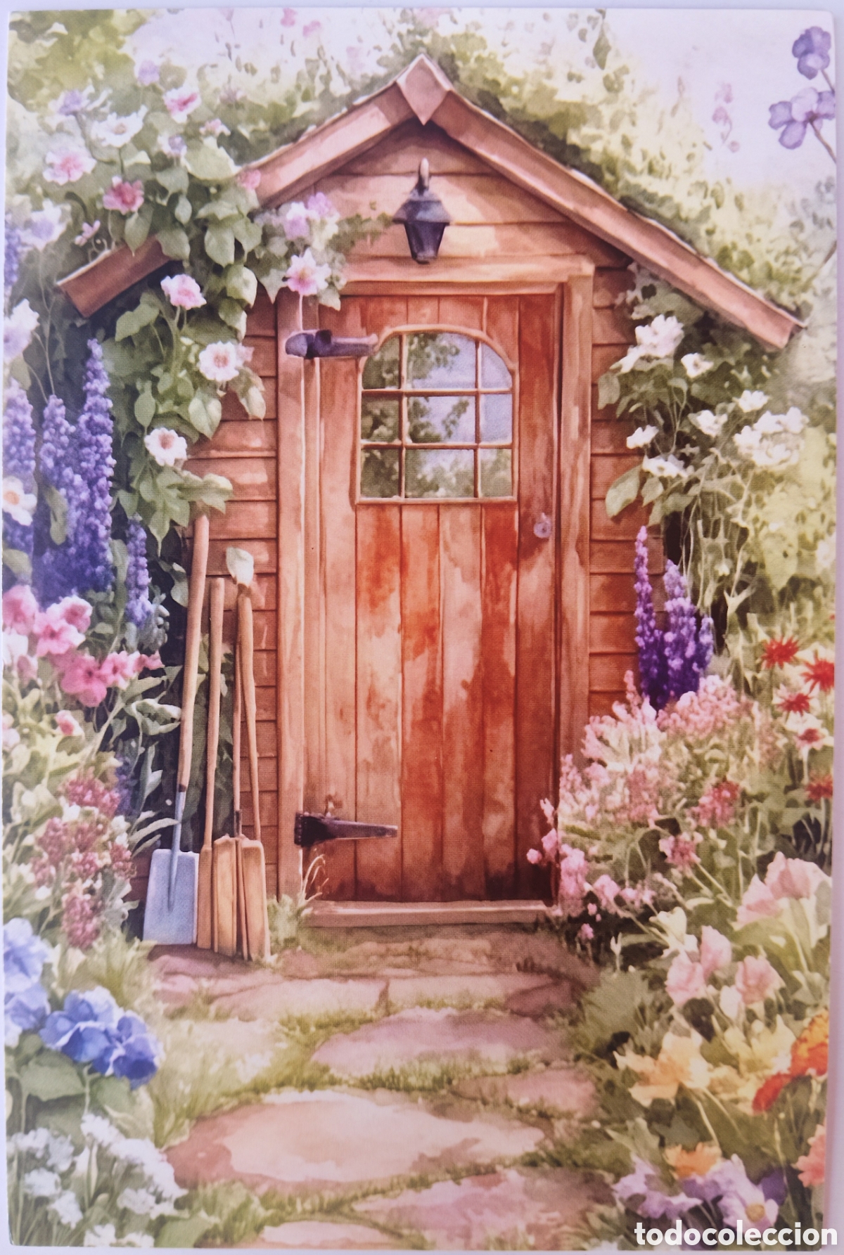 Postales: POSTAL - COBERTIZO CUARTO DE APEROS FLORES - ESTILO ANTIGUO