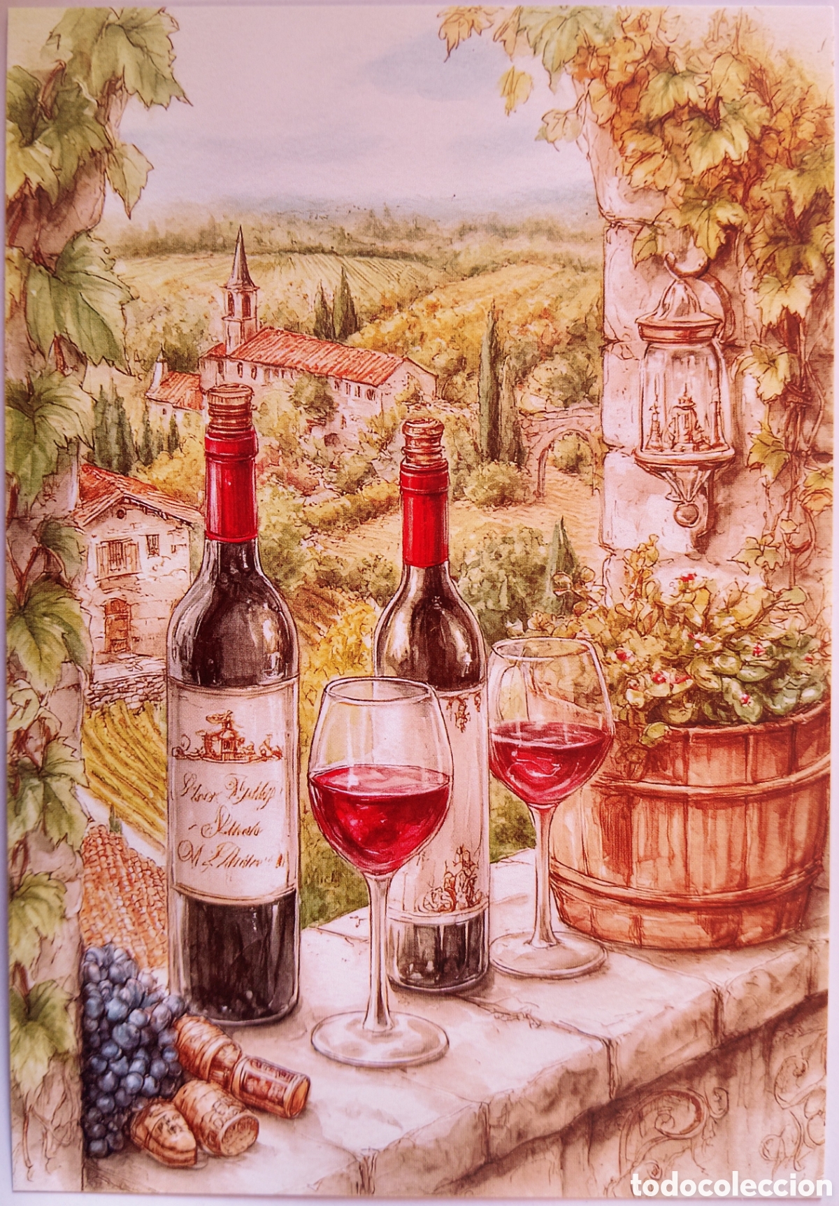 Postales: POSTAL - PAISAJE ITALIANO BODEGA VINOS - ESTILO ANTIGUO