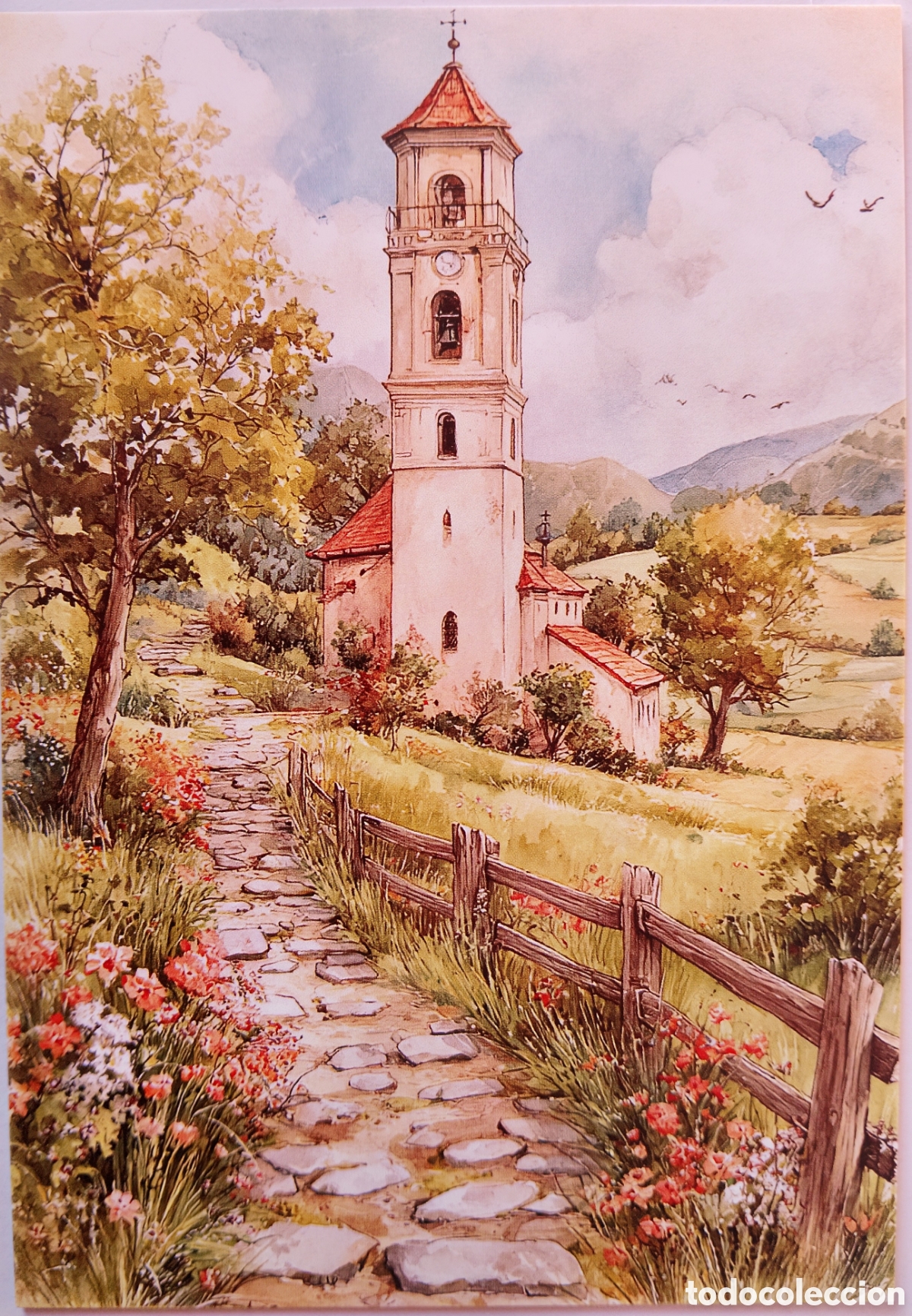 Postales: POSTAL - IGLESIA ERMITA CAMPANARIO - ESTILO ANTIGUO