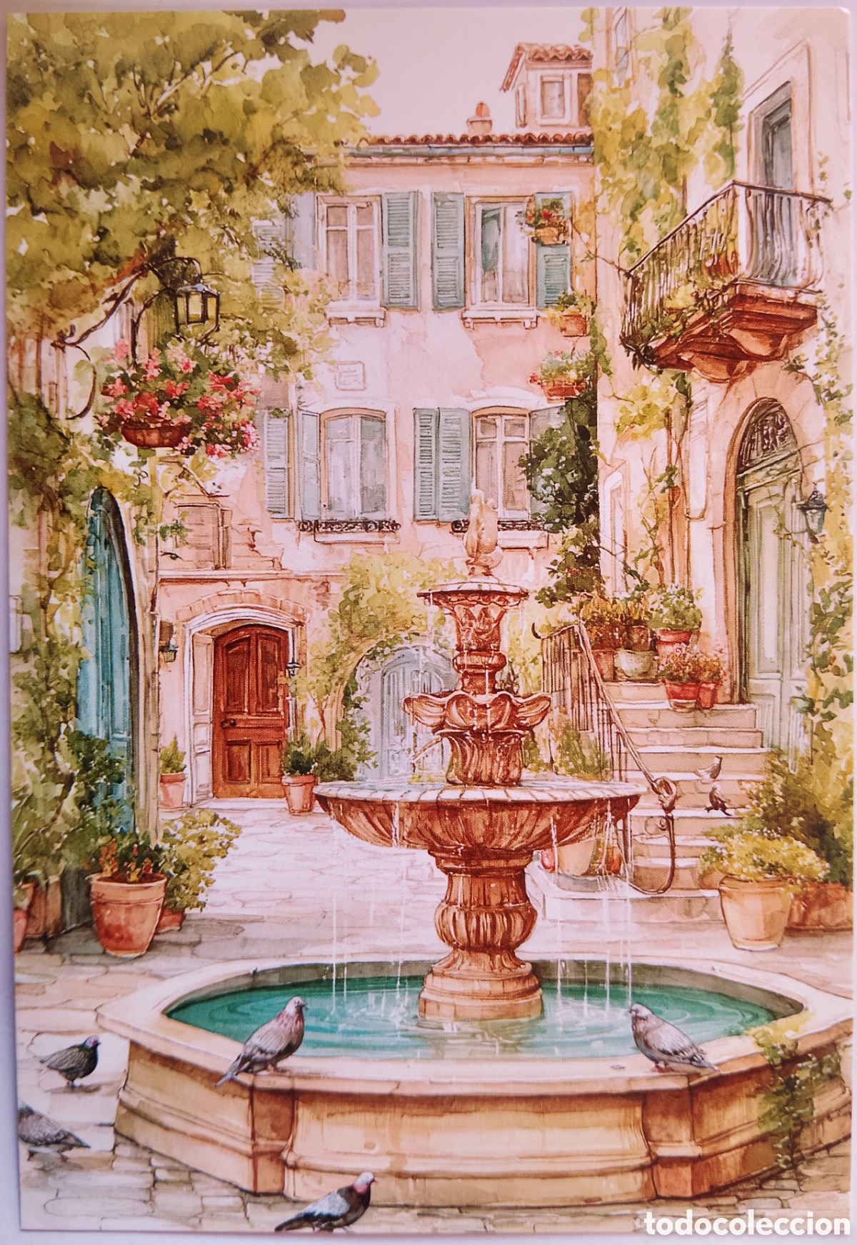 Postales: POSTAL - FUENTE PALOMAS PLAZA - ESTILO ANTIGUO