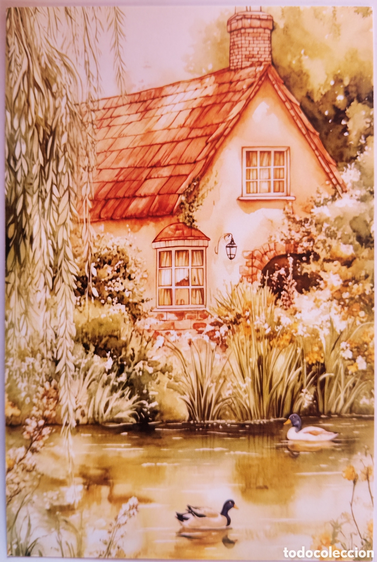 Postales: POSTAL - CASITA CASA COTTAGE LAGO PATOS - ESTILO ANTIGUO