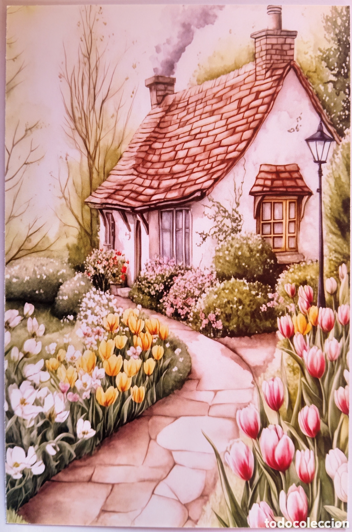 Postales: POSTAL - CASITA CASA COTTAGE FLORES - ESTILO ANTIGUO