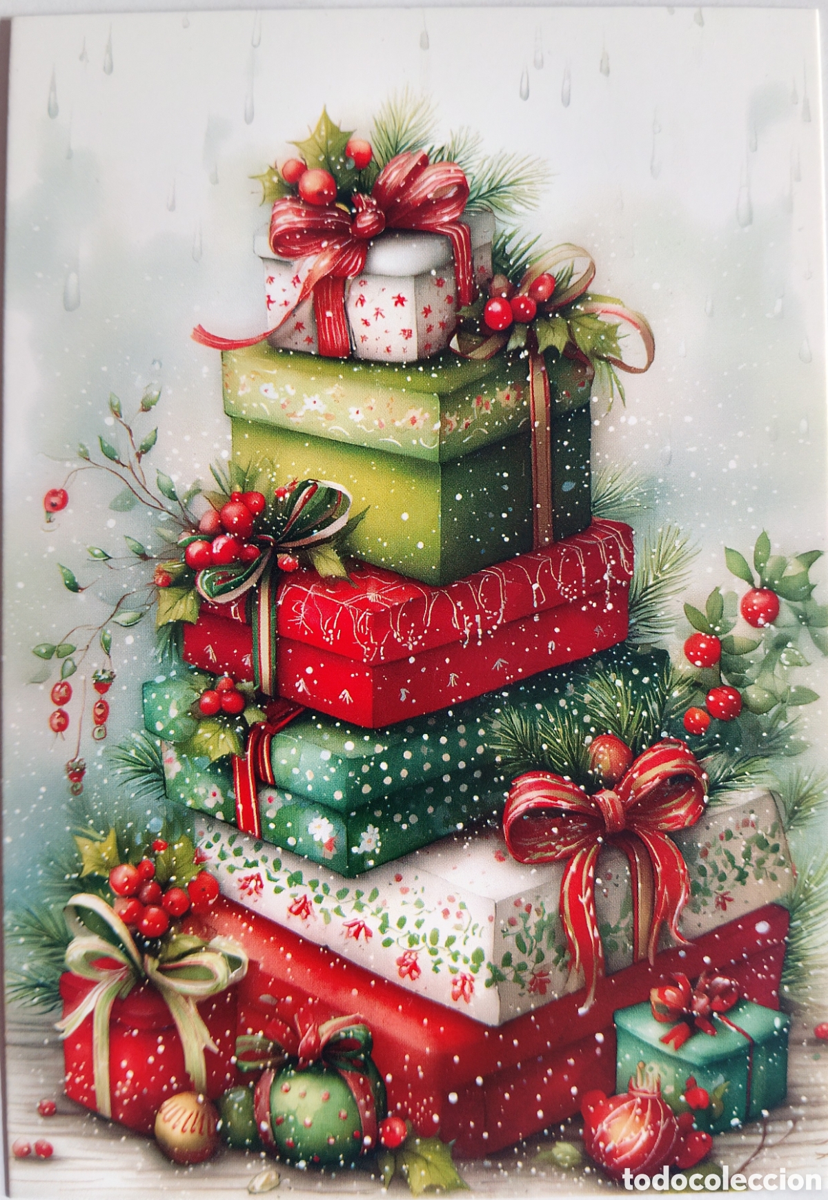 Postales: POSTAL NAVIDAD - DETALLE PAQUETES REGALOS ADORNOS - ESTILO ANTIGUO