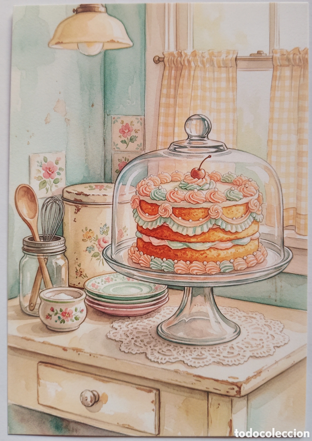 Postales: POSTAL - DETALLE TARTA COCINA - ESTILO ANTIGUO