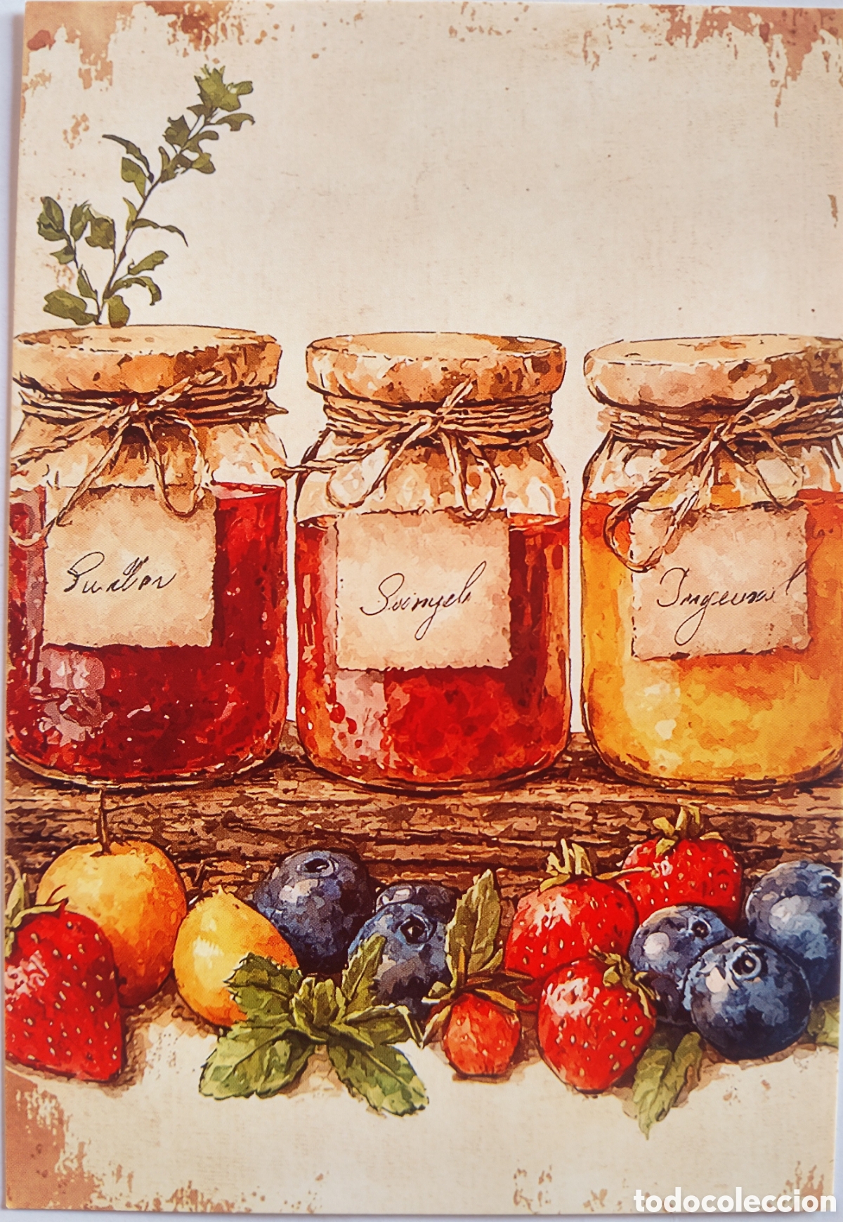 Postales: POSTAL - DETALLE MERMELADAS FRUTAS - ESTILO ANTIGUO
