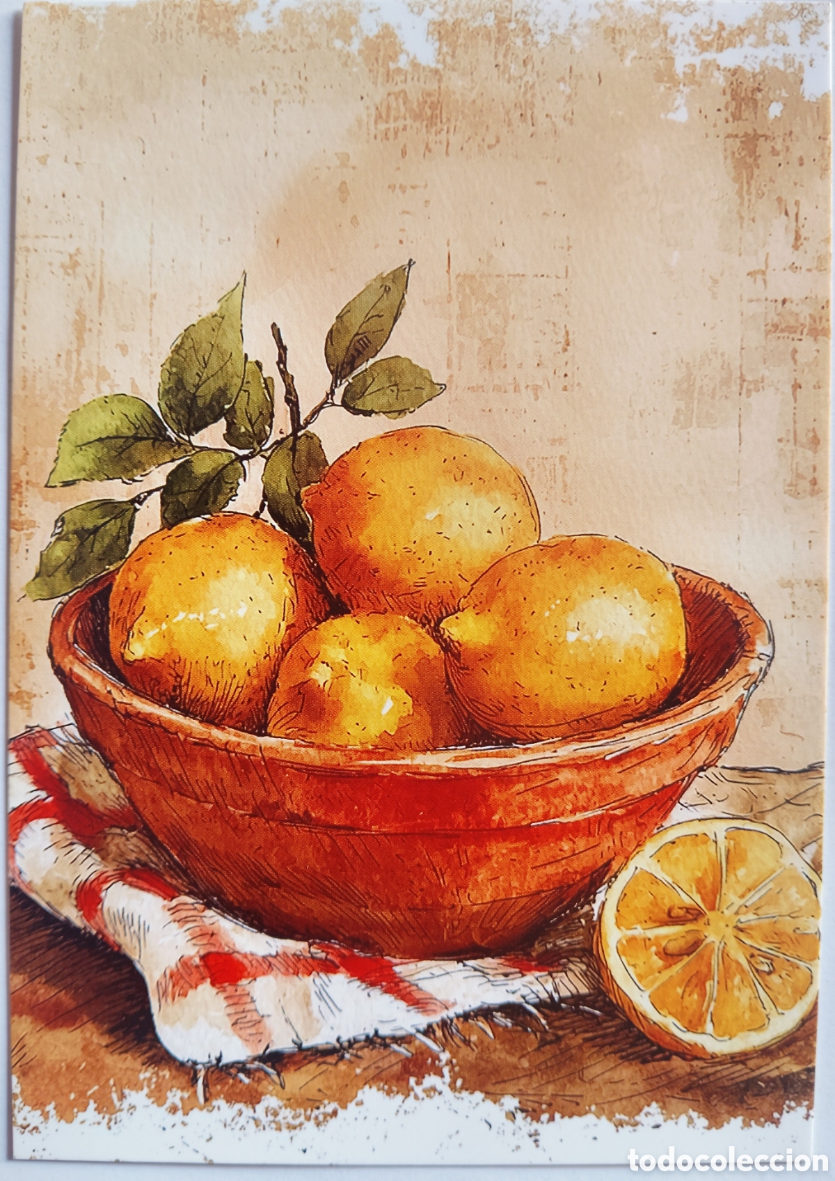 Postales: POSTAL - DETALLE CESTO LIMONES - ESTILO ANTIGUO