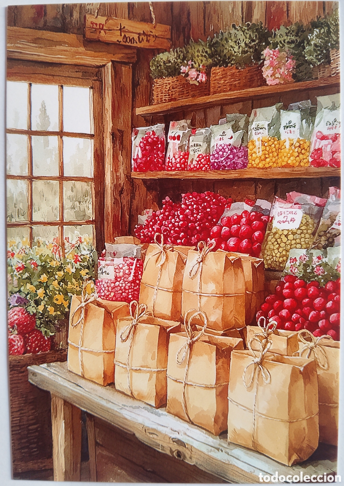 Postales: POSTAL - PUESTO TIENDA CARAMELOS FRUTAS - ESTILO ANTIGUO