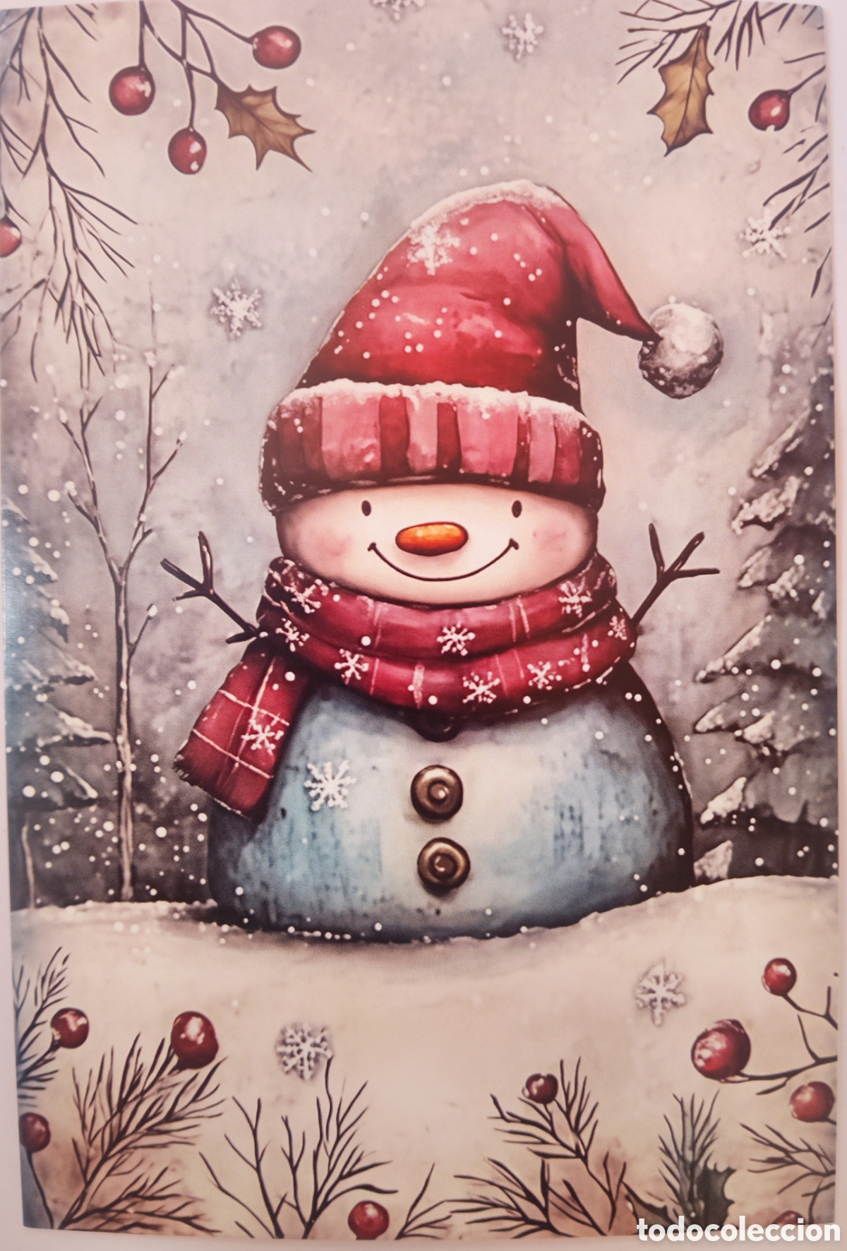 Postales: POSTAL NAVIDAD - MU&Ntilde;ECO DE NIEVE - ESTILO ANTIGUO