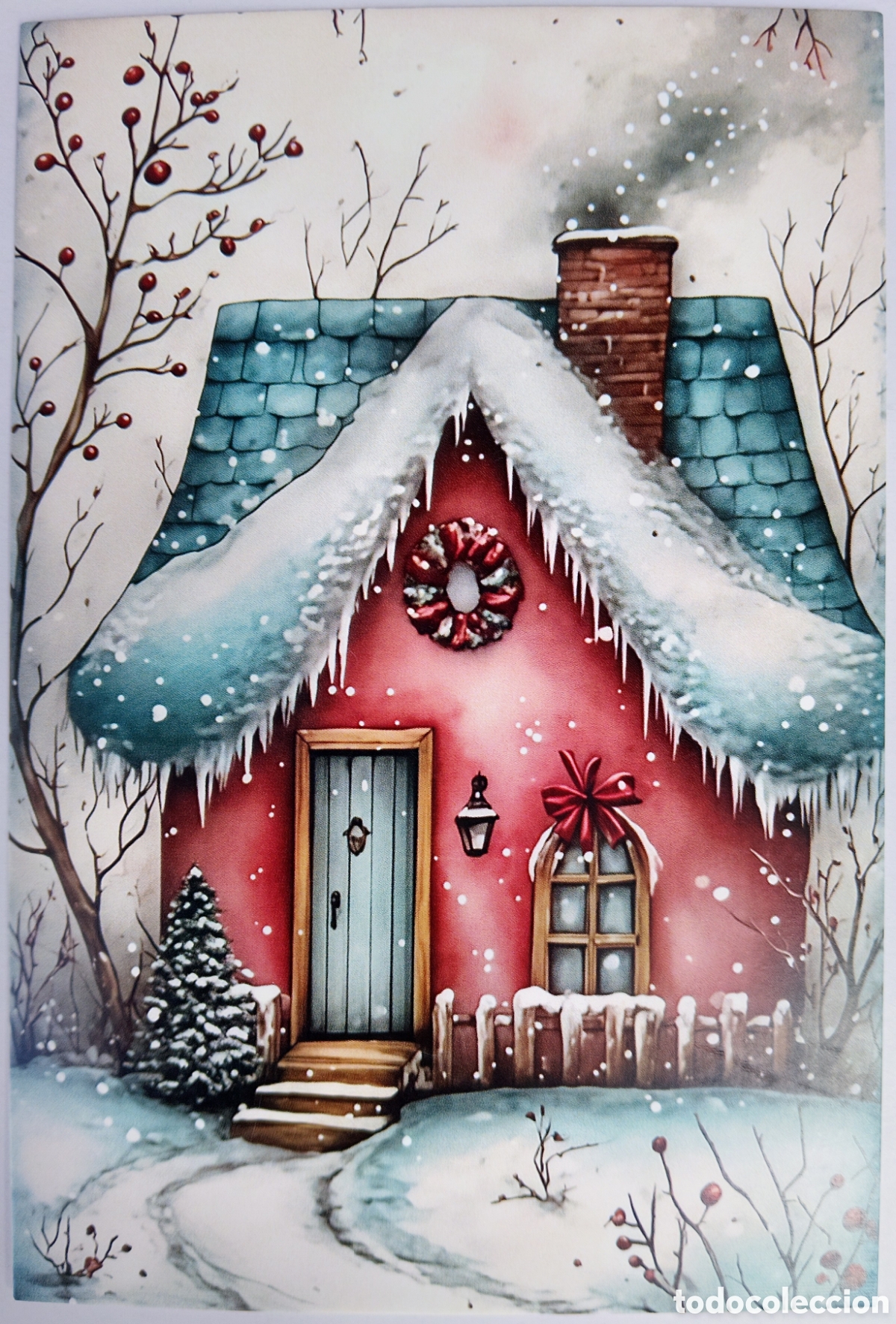 Postales: POSTAL NAVIDAD - CASITA CASA PAISAJE NEVADO - ESTILO ANTIGUO