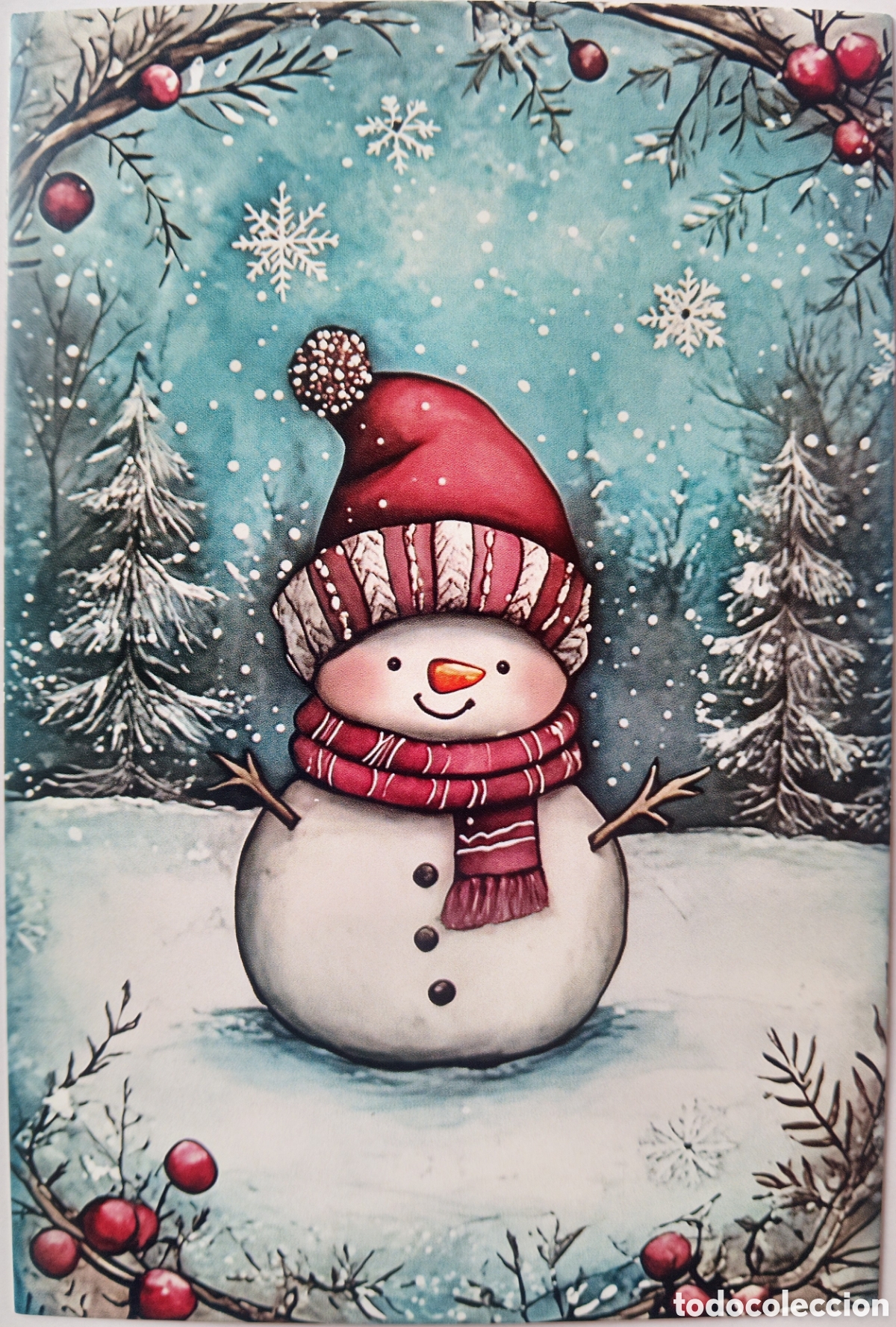 Postales: POSTAL NAVIDAD - MU&Ntilde;ECO DE NIEVE - ESTILO ANTIGUO
