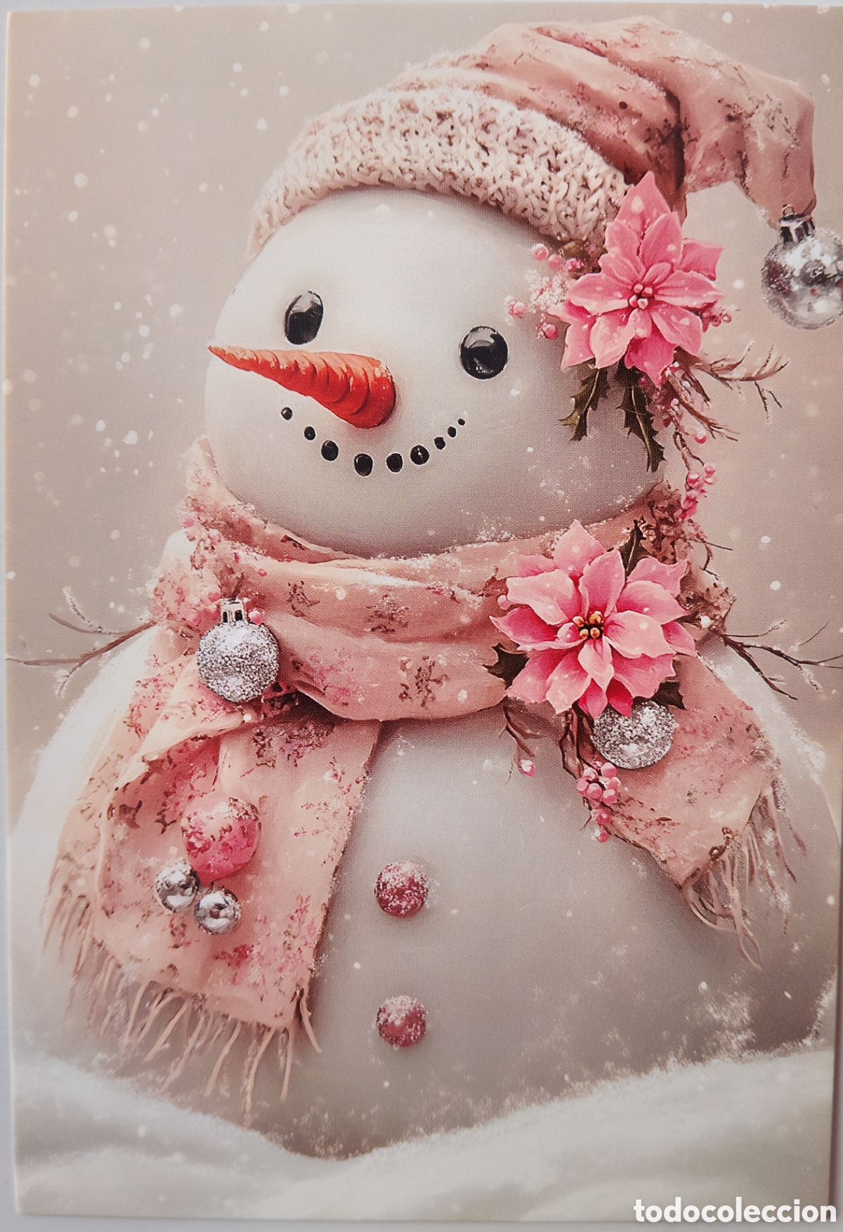 Postales: POSTAL NAVIDAD - MU&Ntilde;ECO DE NIEVE - ESTILO ANTIGUO